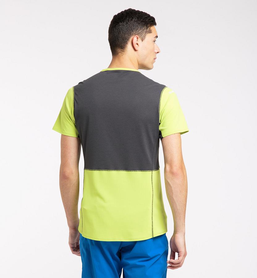 Haglöfs Mens L.I.M Crown T-Shirt Light Green/Black New Zealand 96583GWQN